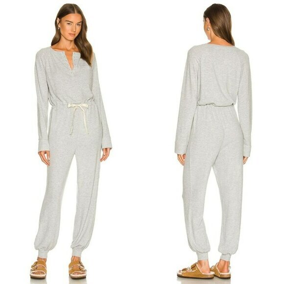 Privacy Please Simone Jumpsuit - Heather Grey